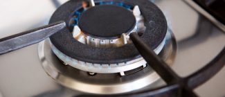 Gas Stove Top Burner With Flame